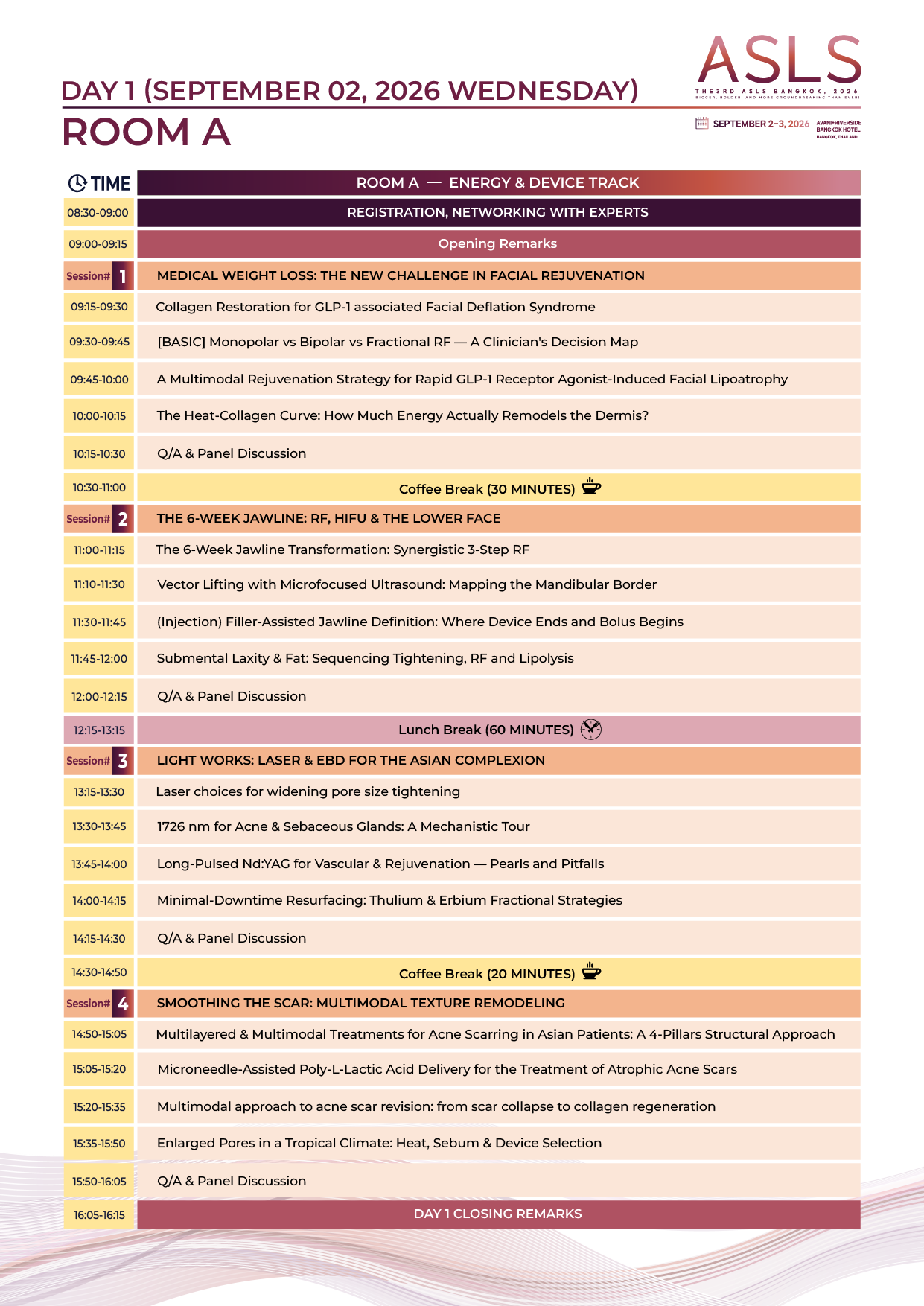 ASLS Bangkok 2026 Conference Brochure Page 1